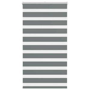 vidaXL Zebra Blind Dark Grey 85x150 cm Fabric Width 80.9 cm Polyester