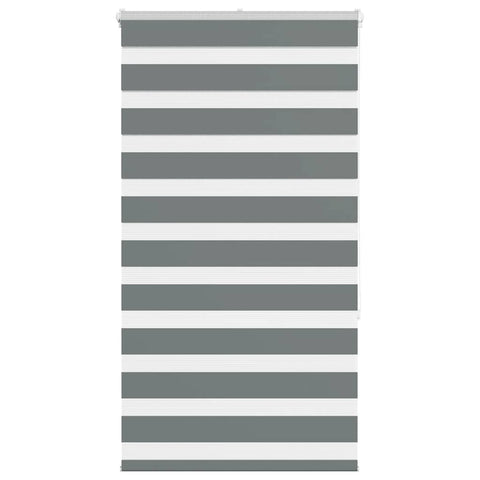 vidaXL Zebra Blind Dark Grey 85x150 cm Fabric Width 80.9 cm Polyester