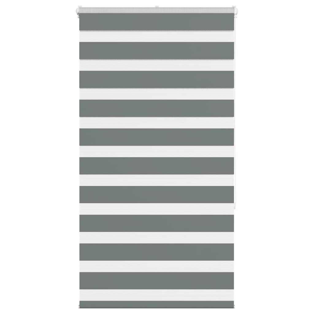 vidaXL Zebra Blind Dark Grey 90x150 cm Fabric Width 85.9 cm Polyester