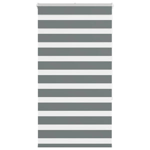 vidaXL Zebra Blind Dark Grey 90x150 cm Fabric Width 85.9 cm Polyester