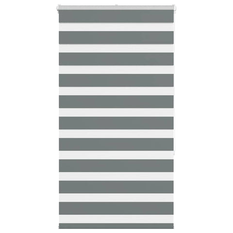 vidaXL Zebra Blind Dark Grey 90x150 cm Fabric Width 85.9 cm Polyester