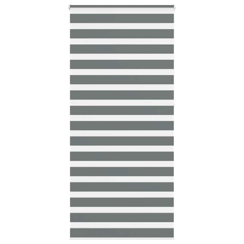 vidaXL Zebra Blind Dark Grey 100x230 cm Fabric Width 95.9 cm Polyester