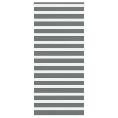 vidaXL Zebra Blind Dark Grey 100x230 cm Fabric Width 95.9 cm Polyester