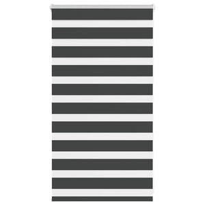 vidaXL Zebra Blind Black 85x100 cm Fabric Width 80.9 cm Polyester