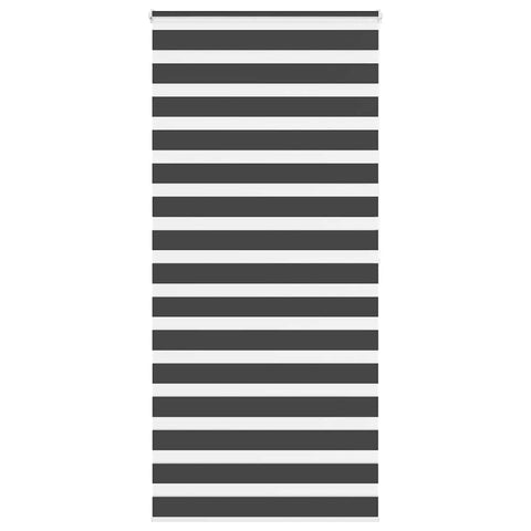 vidaXL Zebra Blind Black 105x200 cm Fabric Width 100.9 cm Polyester