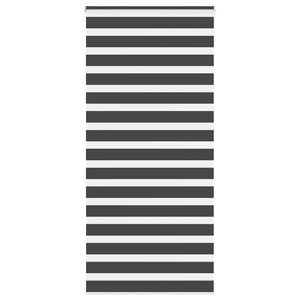 vidaXL Zebra Blind Black 100x230 cm Fabric Width 95.9 cm Polyester