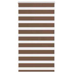 vidaXL Zebra Blind Brown 70x100 cm Fabric Width 65.9 cm Polyester