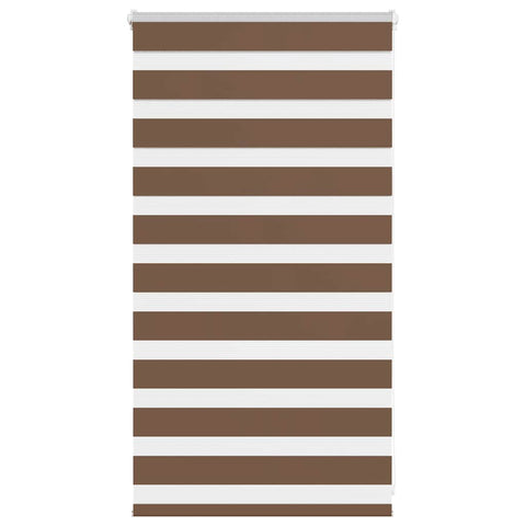 vidaXL Zebra Blind Brown 70x100 cm Fabric Width 65.9 cm Polyester