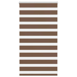 vidaXL Zebra Blind Brown 75x100 cm Fabric Width 70.9 cm Polyester