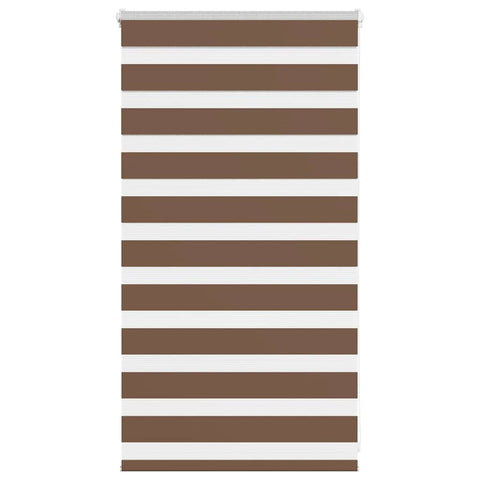 vidaXL Zebra Blind Brown 75x100 cm Fabric Width 70.9 cm Polyester