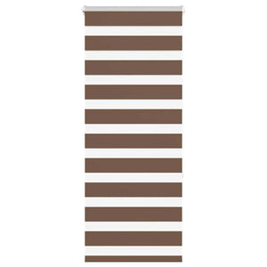 vidaXL Zebra Blind Brown 65x150 cm Fabric Width 60.9 cm Polyester