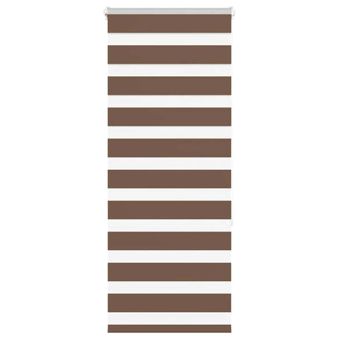 vidaXL Zebra Blind Brown 65x150 cm Fabric Width 60.9 cm Polyester