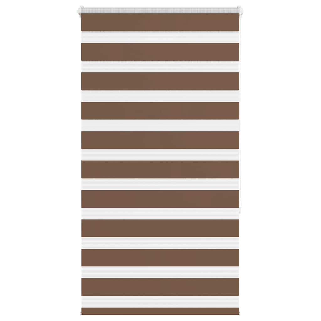 vidaXL Zebra Blind Brown 75x150 cm Fabric Width 70.9 cm Polyester