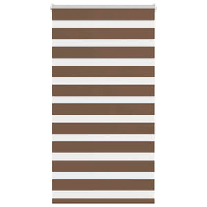 vidaXL Zebra Blind Brown 75x150 cm Fabric Width 70.9 cm Polyester