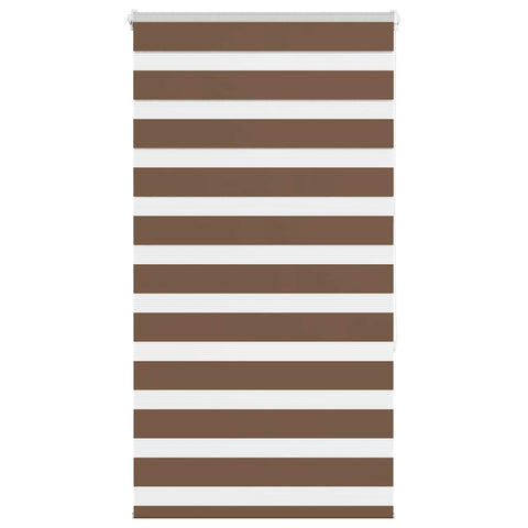 vidaXL Zebra Blind Brown 75x150 cm Fabric Width 70.9 cm Polyester