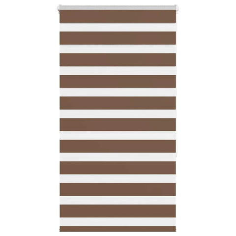 vidaXL Zebra Blind Brown 90x150 cm Fabric Width 85.9 cm Polyester