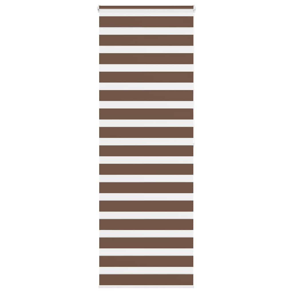 vidaXL Zebra Blind Brown 70x200 cm Fabric Width 65.9 cm Polyester