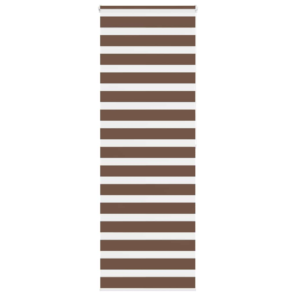 vidaXL Zebra Blind Brown 75x200 cm Fabric Width 70.9 cm Polyester