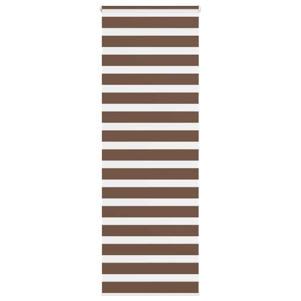 vidaXL Zebra Blind Brown 80x200 cm Fabric Width 75.9 cm Polyester