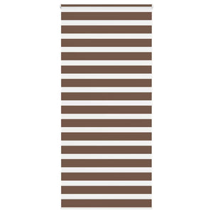 vidaXL Zebra Blind Brown 105x200 cm Fabric Width 100.9 cm Polyester