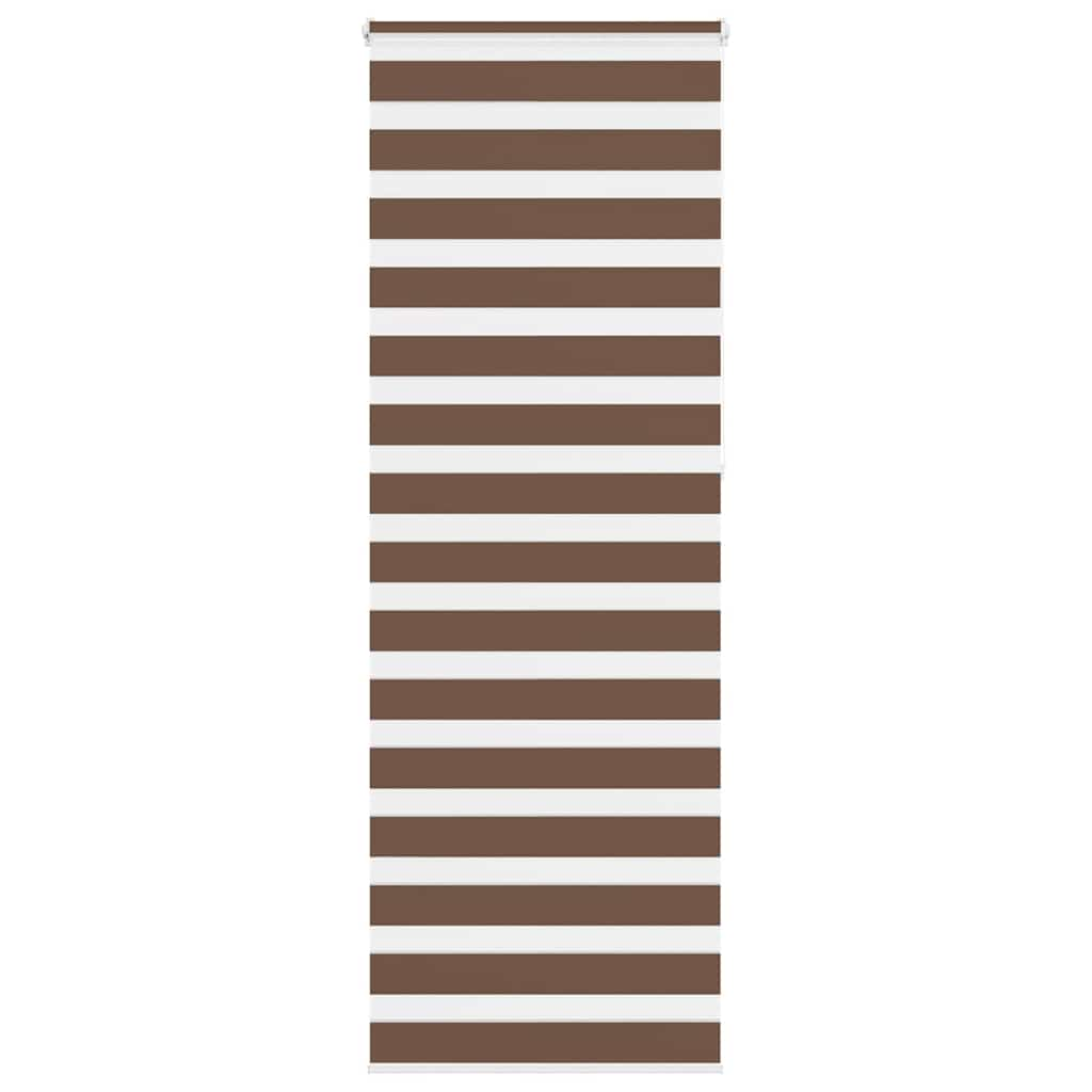 vidaXL Zebra Blind Brown 70x230 cm Fabric Width 65.9 cm Polyester