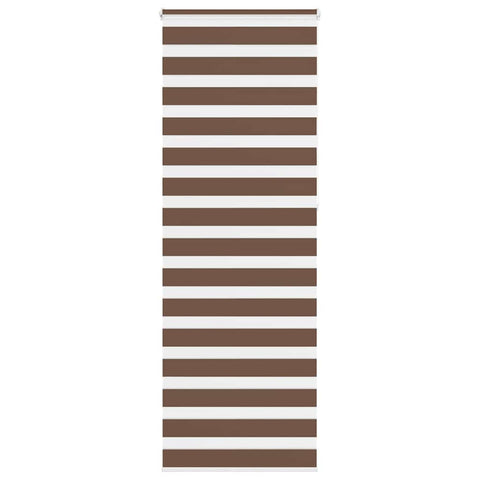 vidaXL Zebra Blind Brown 70x230 cm Fabric Width 65.9 cm Polyester