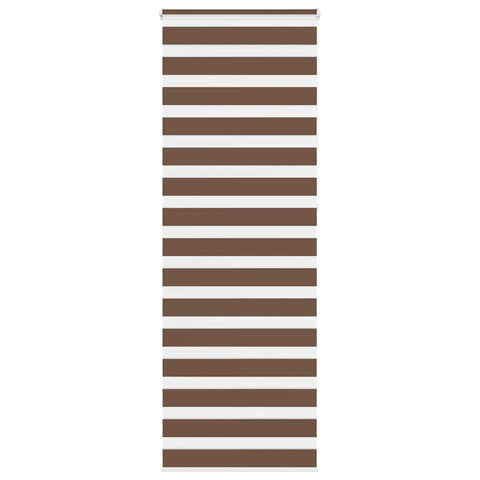 vidaXL Zebra Blind Brown 75x230 cm Fabric Width 70.9 cm Polyester