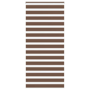 vidaXL Zebra Blind Brown 100x230 cm Fabric Width 95.9 cm Polyester