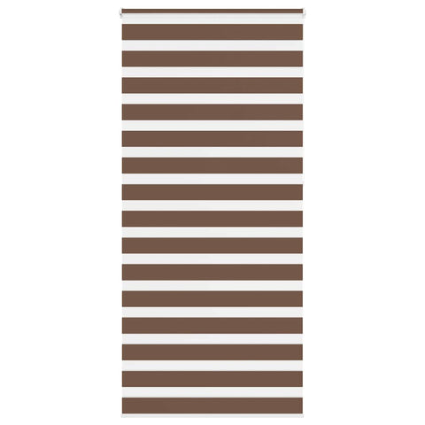 vidaXL Zebra Blind Brown 100x230 cm Fabric Width 95.9 cm Polyester