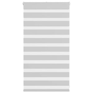 vidaXL Zebra Blind Light Grey 75x100 cm Fabric Width 70.9 cm Polyester