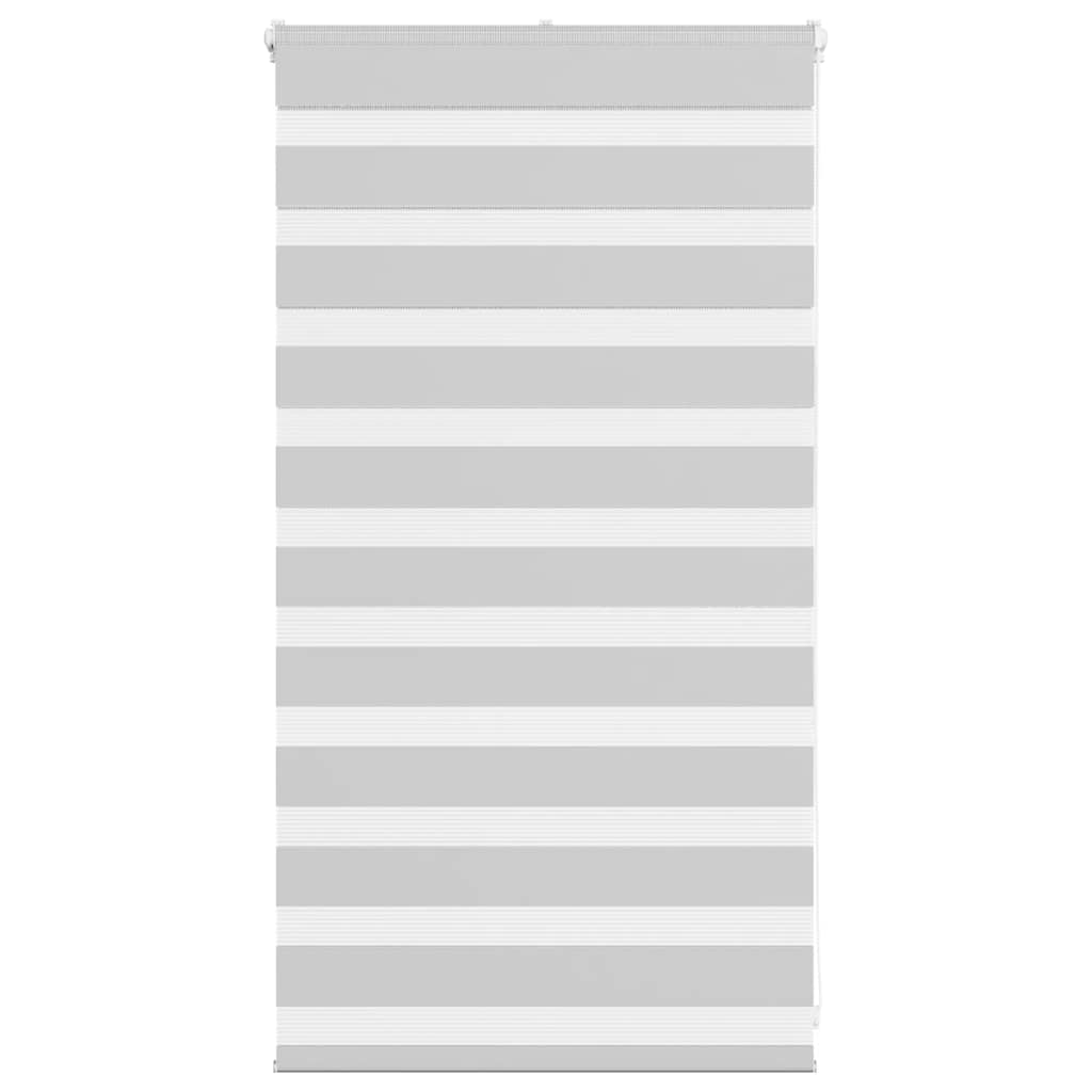 vidaXL Zebra Blind Light Grey 80x100 cm Fabric Width 75.9 cm Polyester