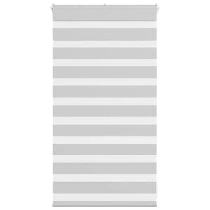 vidaXL Zebra Blind Light Grey 80x100 cm Fabric Width 75.9 cm Polyester