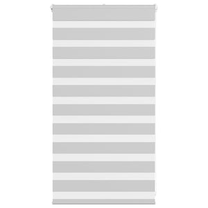 vidaXL Zebra Blind Light Grey 90x100 cm Fabric Width 85.9 cm Polyester