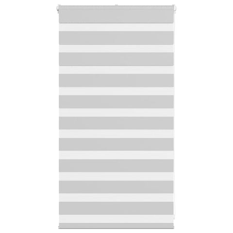 vidaXL Zebra Blind Light Grey 90x100 cm Fabric Width 85.9 cm Polyester