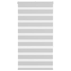 vidaXL Zebra Blind Light Grey 80x150 cm Fabric Width 75.9 cm Polyester