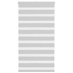 vidaXL Zebra Blind Light Grey 90x150 cm Fabric Width 85.9 cm Polyester