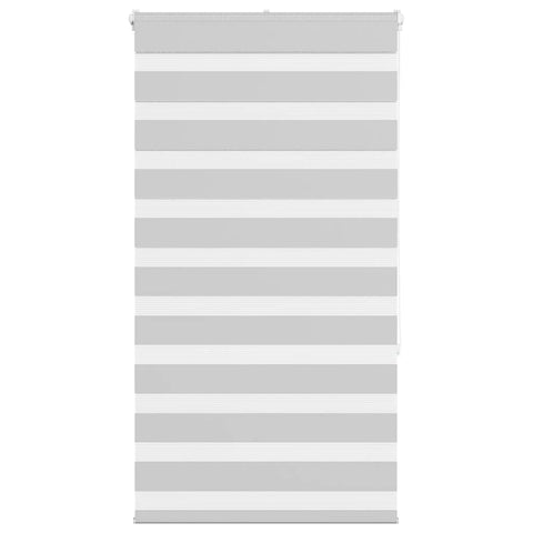 vidaXL Zebra Blind Light Grey 90x150 cm Fabric Width 85.9 cm Polyester