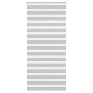 vidaXL Zebra Blind Light Grey 105x200 cm Fabric Width 100.9 cm Polyester