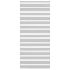 vidaXL Zebra Blind Light Grey 100x230 cm Fabric Width 95.9 cm Polyester