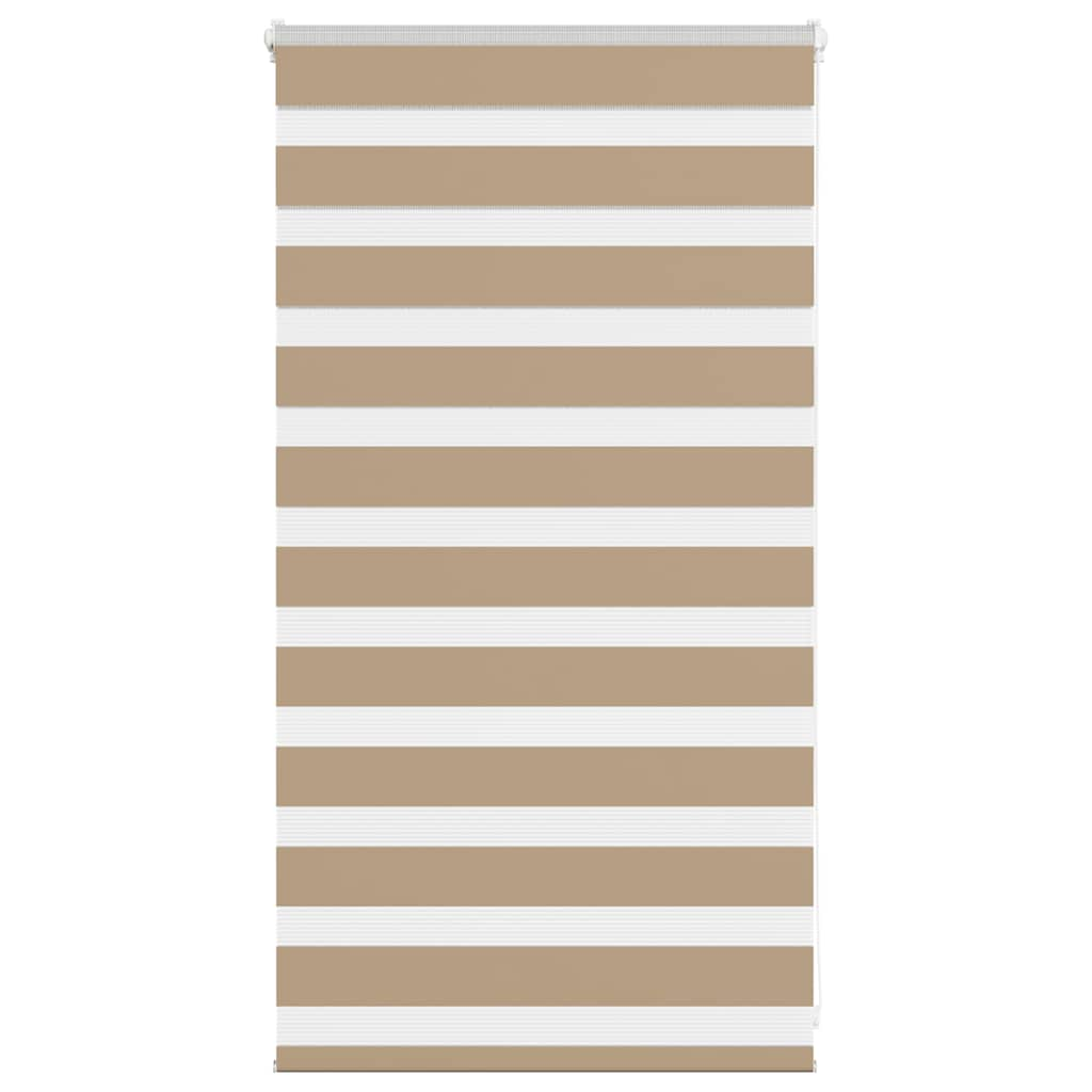 vidaXL Zebra Blind Sand Brown 70x100 cm Fabric Width 65.9 cm Polyester