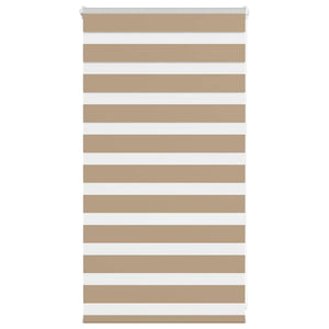 vidaXL Zebra Blind Sand Brown 70x100 cm Fabric Width 65.9 cm Polyester