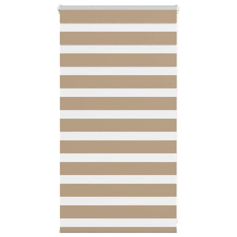 vidaXL Zebra Blind Sand Brown 90x100 cm Fabric Width 85.9 cm Polyester