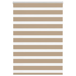 vidaXL Zebra Blind Sand Brown 95x100 cm Fabric Width 90.9 cm Polyester