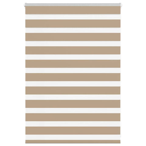 vidaXL Zebra Blind Sand Brown 95x100 cm Fabric Width 90.9 cm Polyester