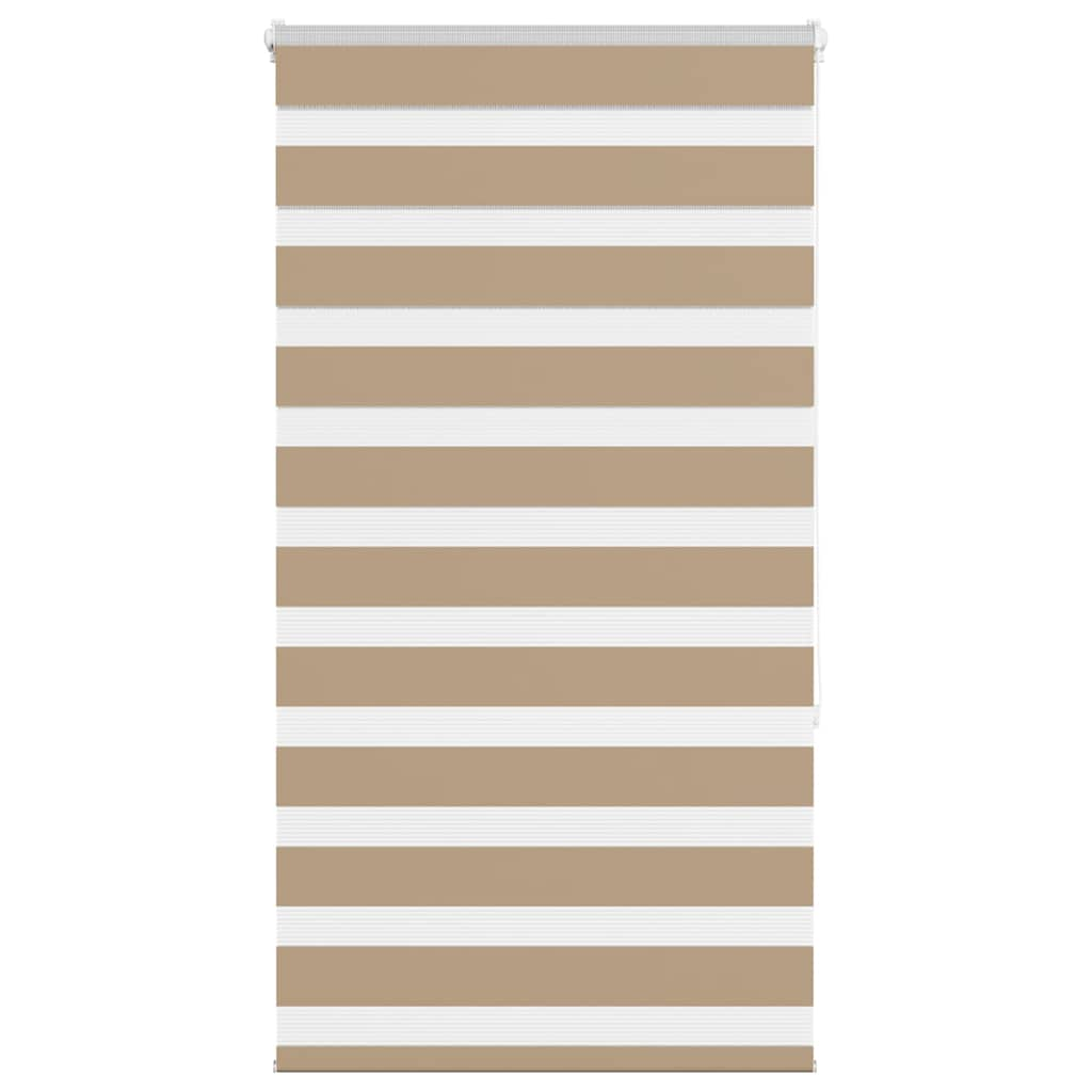 vidaXL Zebra Blind Sand Brown 75x150 cm Fabric Width 70.9 cm Polyester