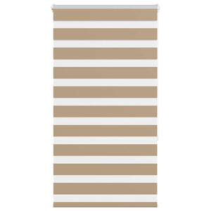 vidaXL Zebra Blind Sand Brown 75x150 cm Fabric Width 70.9 cm Polyester