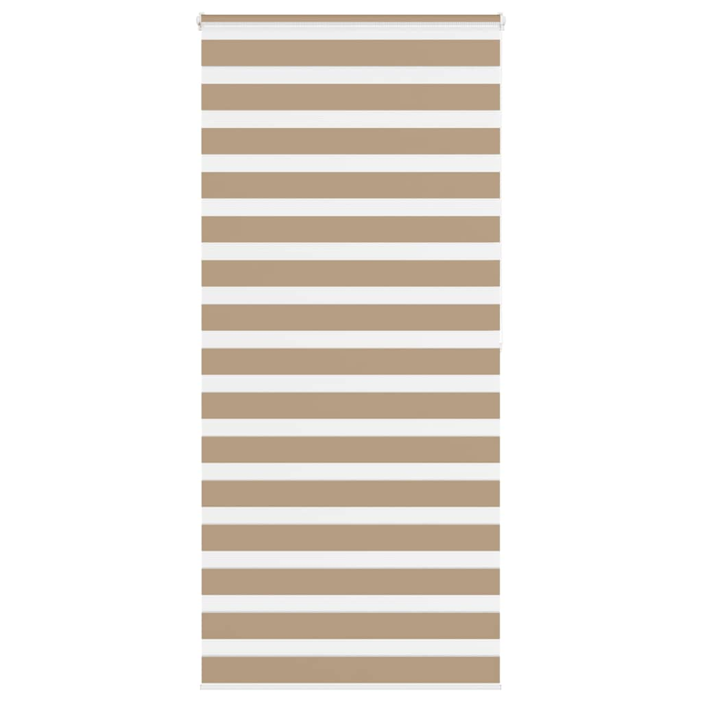 vidaXL Zebra Blind Sand Brown 105x200 cm Fabric Width 100.9 cm Polyester