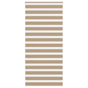 vidaXL Zebra Blind Sand Brown 105x200 cm Fabric Width 100.9 cm Polyester