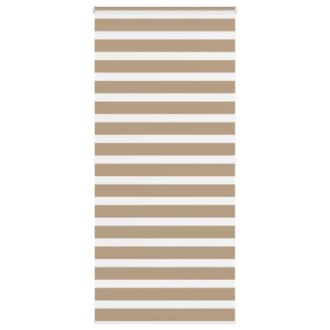 vidaXL Zebra Blind Sand Brown 105x200 cm Fabric Width 100.9 cm Polyester