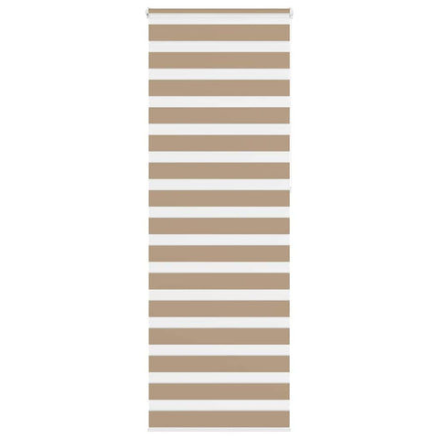 vidaXL Zebra Blind Sand Brown 75x230 cm Fabric Width 70.9 cm Polyester